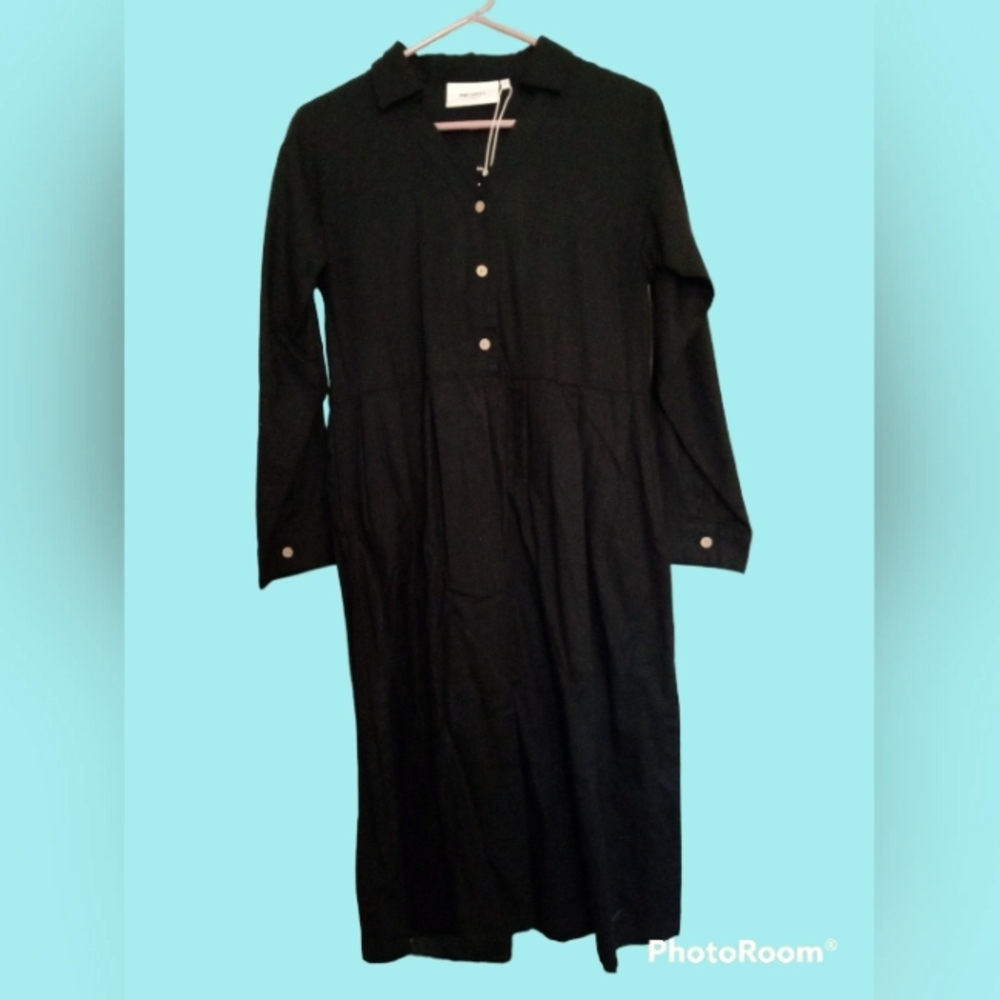Meomua organic linen dress oversized small